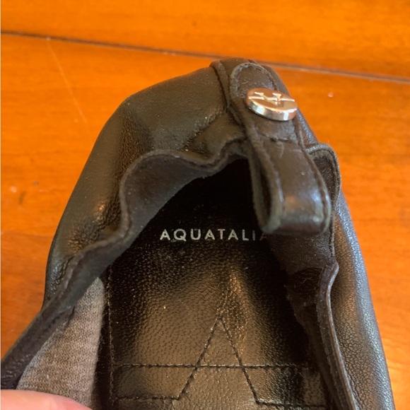 AQUATALIA SHOES BALLET FLATS LEATHER BLACK 7 1/2 Orig. $380. - Picture 6 of 8